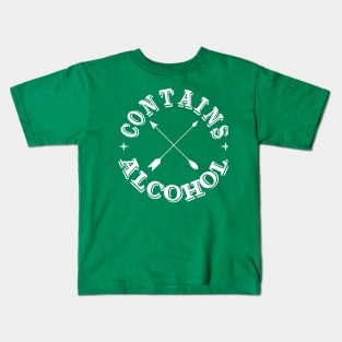 funny drinking logo contains alcohol Kids T-Shirt